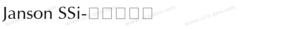 Janson SSi字体转换